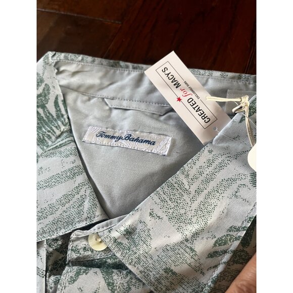 Nwt Tommmy Bahama DIGITAL PALMS CHAMBRAY long sleeve shirt sz 2XL - Picture 3 of 5